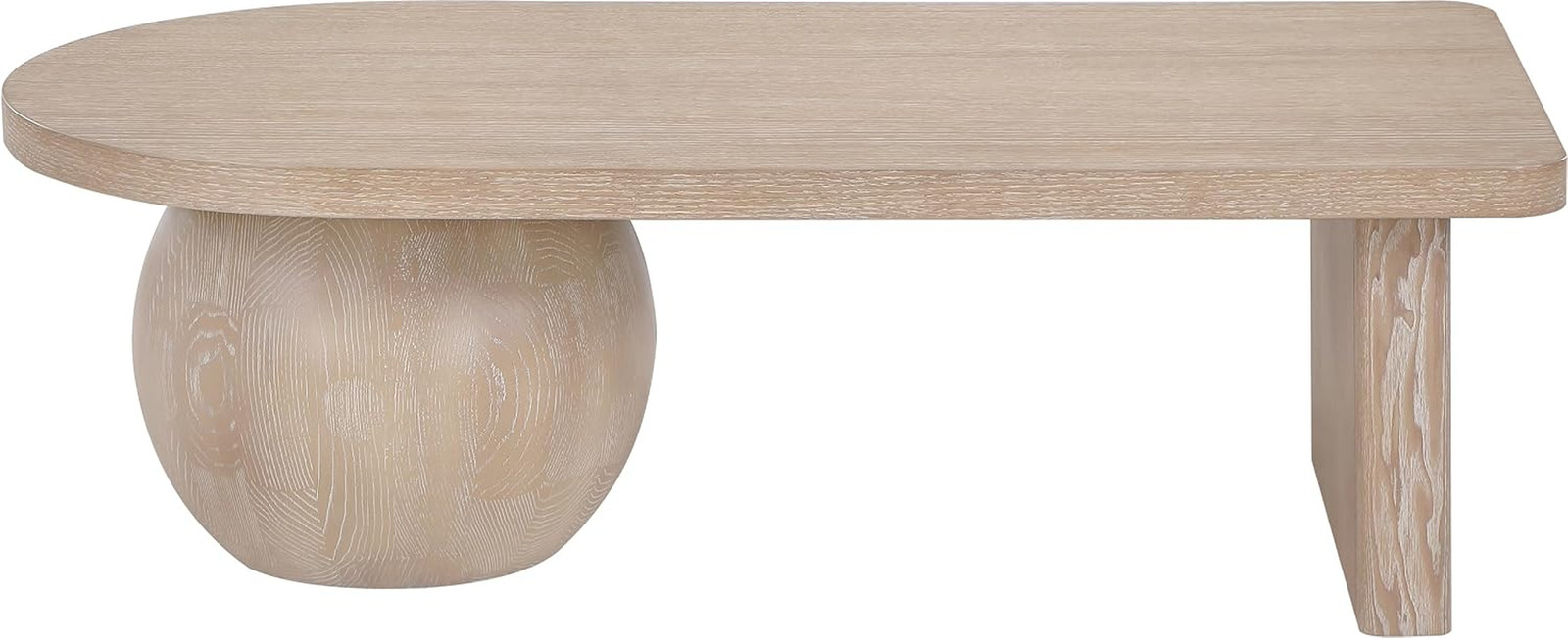 Art Deco Coffee Table – Meridian Furniture Solum Collection, Natural Finish 52″