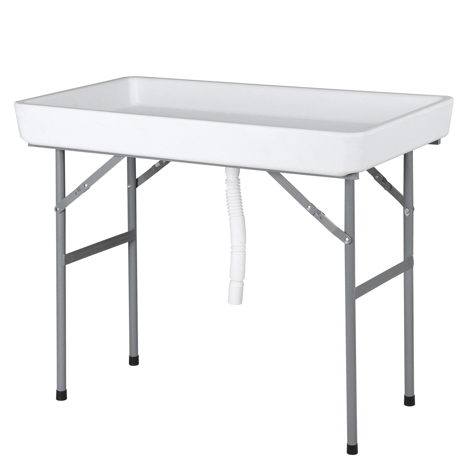 Ice Cooler Table Foldable Outdoor Party Camping Table with Detachable Skirt