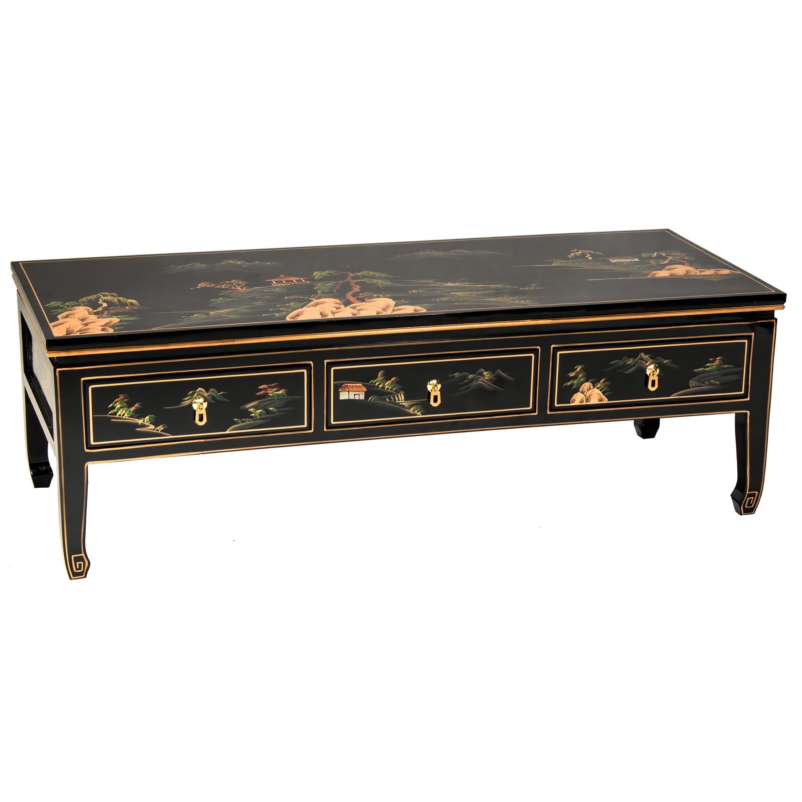 Black Lacquer Coffee Table – Landscape