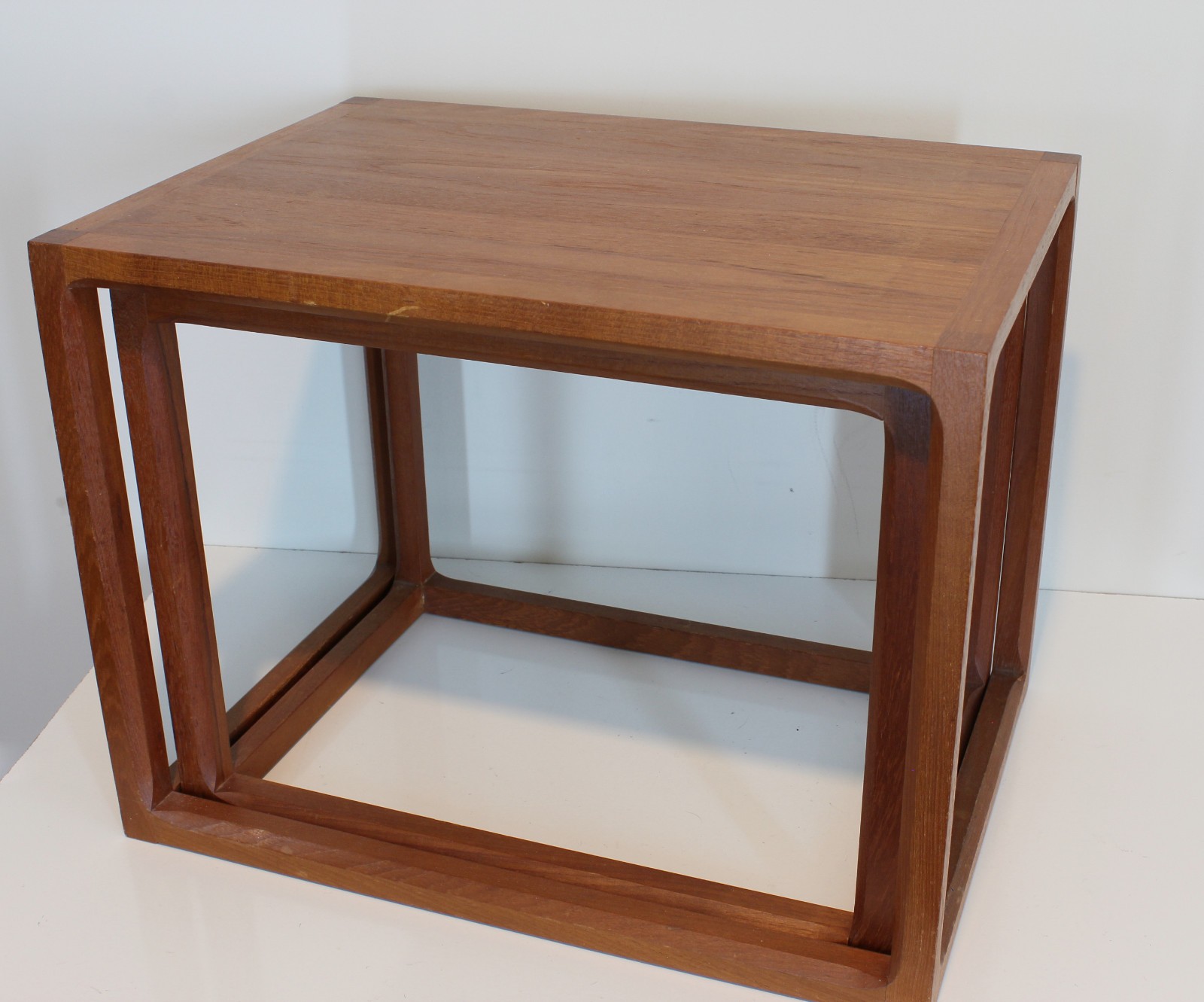 Kai Kristiansen Retro Danish Teak 60s Modern Nesting Tables Side (2) Pieces