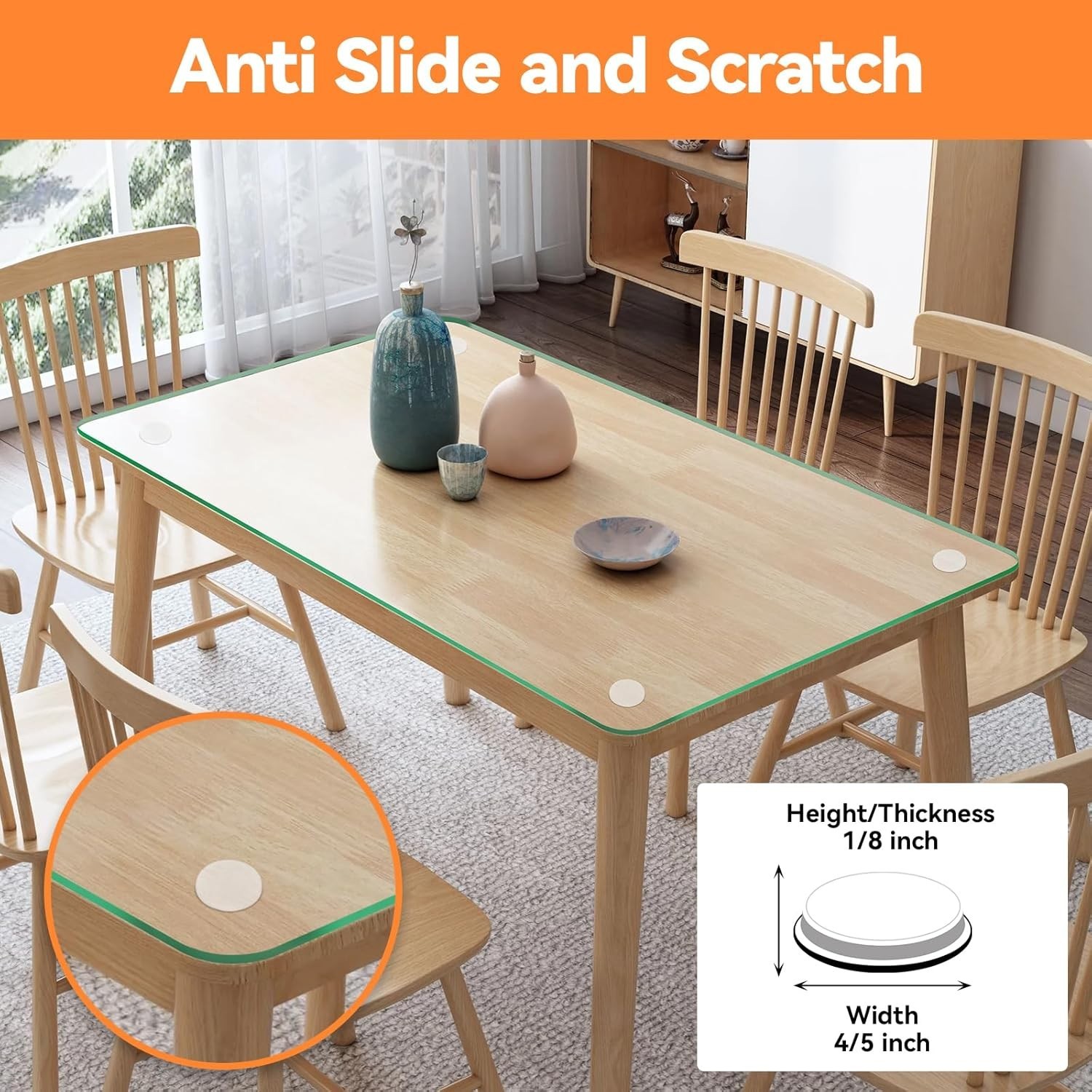 Versatile Anti-Slip Pads Pack – 18PCS Rubber Feet for Cabinets & Cutting Boards