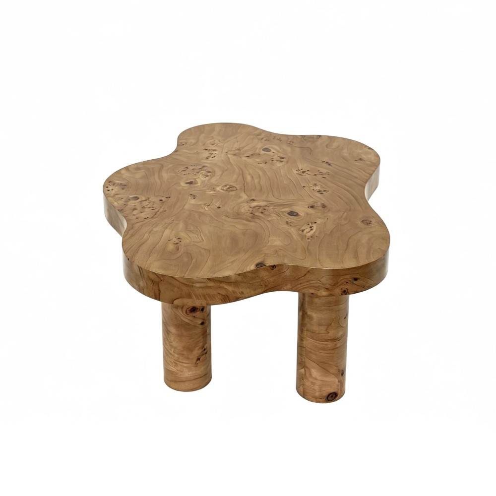 Cloud Coffee Table 40″, 4 Round Legs, Tree Knot Pattern, Modern for Small Space