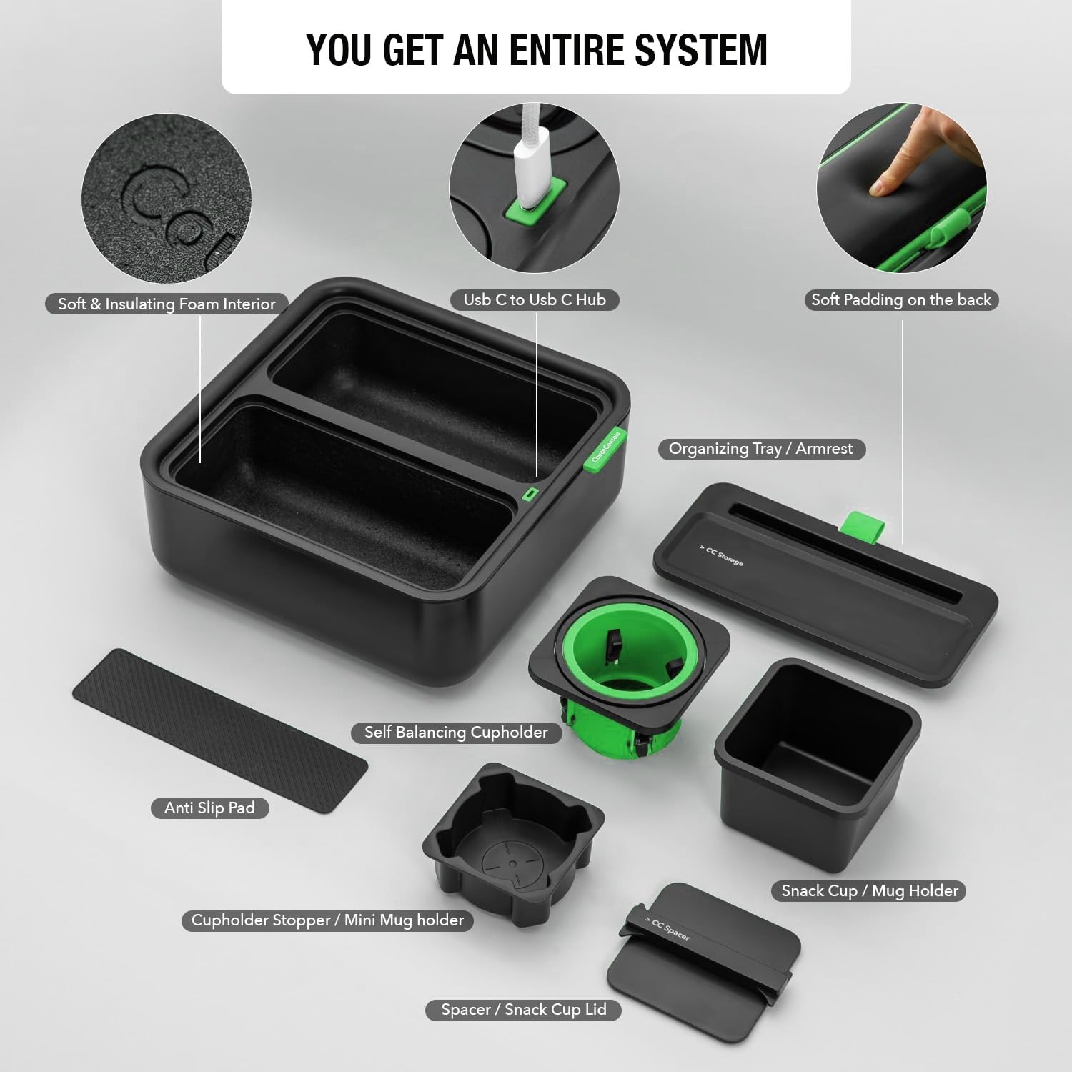 Original Tray Drinks Snacks Sofa Caddy Armrest Phone Stand TV Remote Storage
