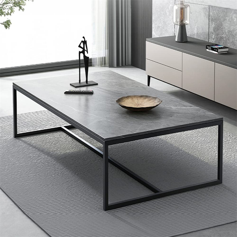 Unique Modern Marble Rectangle Coffee Table Living Room Accent Sofa Center Table