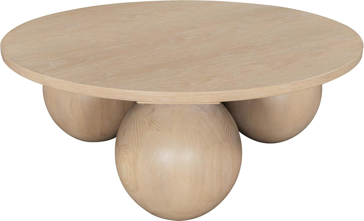 Art Deco Coffee Table – Meridian Furniture Fitch Collection, Natural Oak Finish