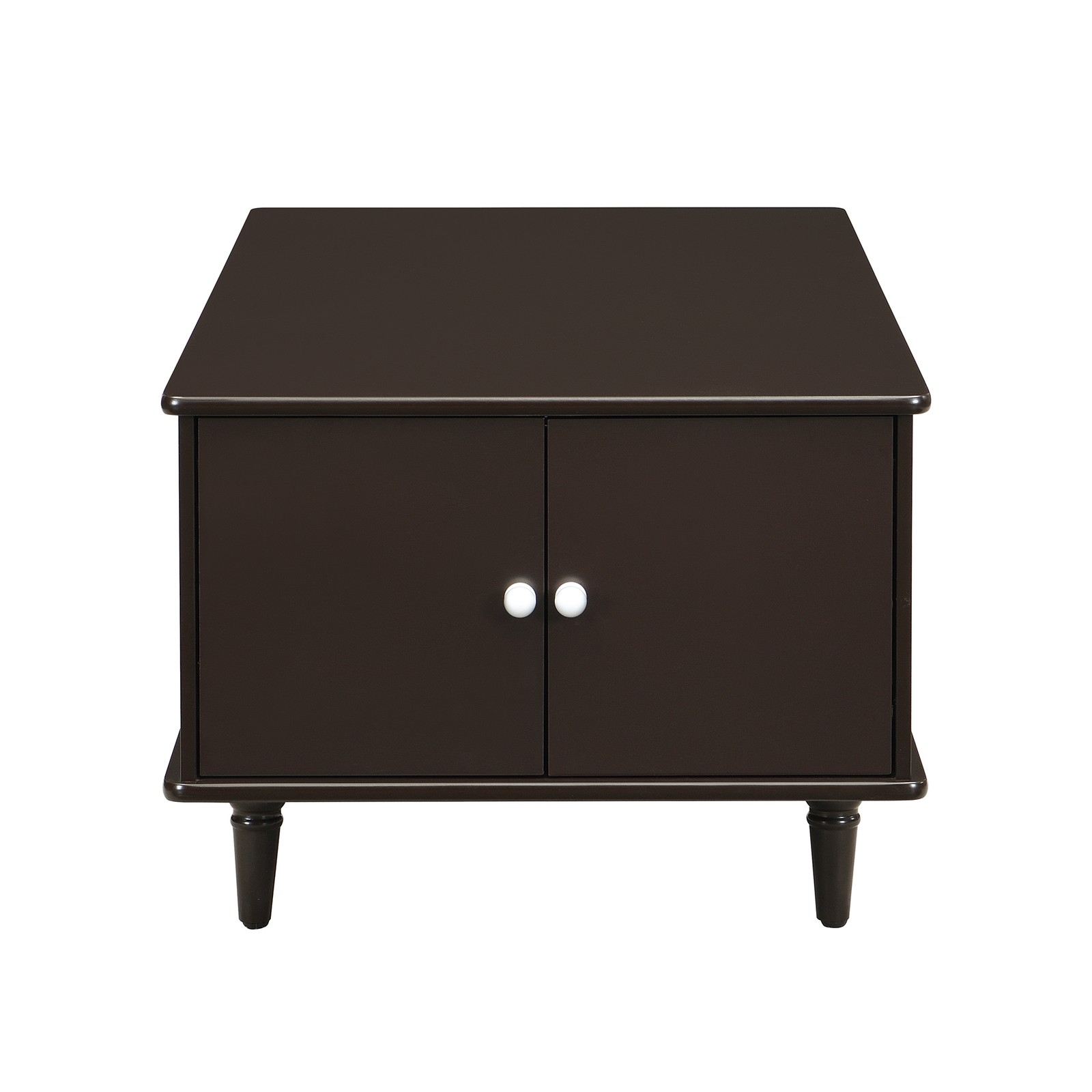 A rectangular coffee table with four drawers and two hidden storage compartments