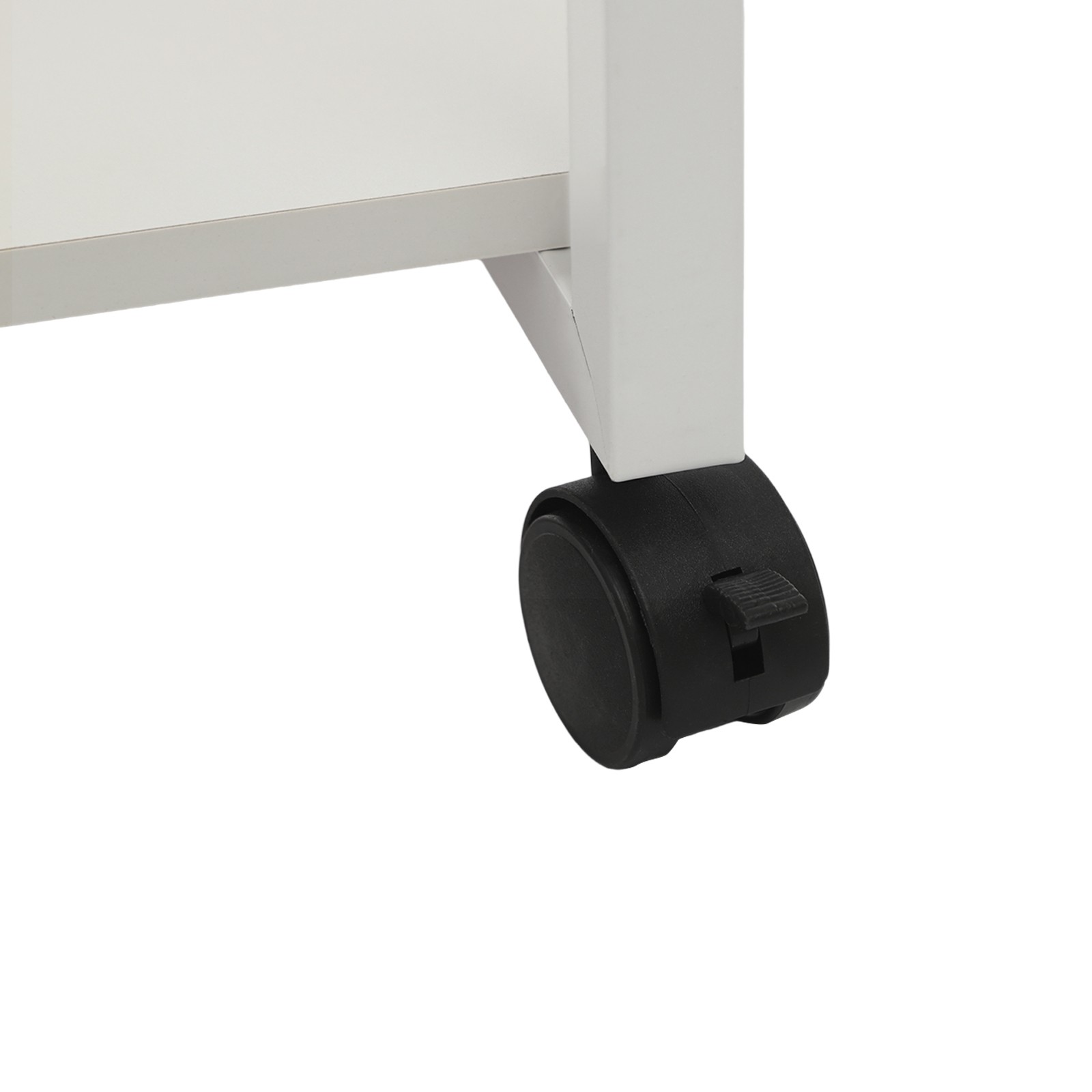 C Shaped Side Table w/ Wheels End Table for Small Space C Table for Couch Sofa