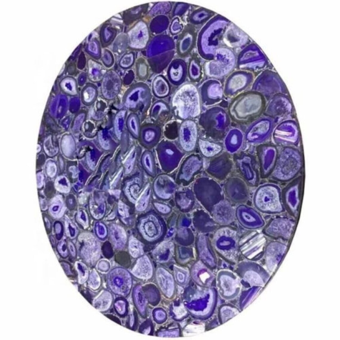 30″x30″ Purple Agate Table, Agate Table , Agate Countertop, Round Agate Table