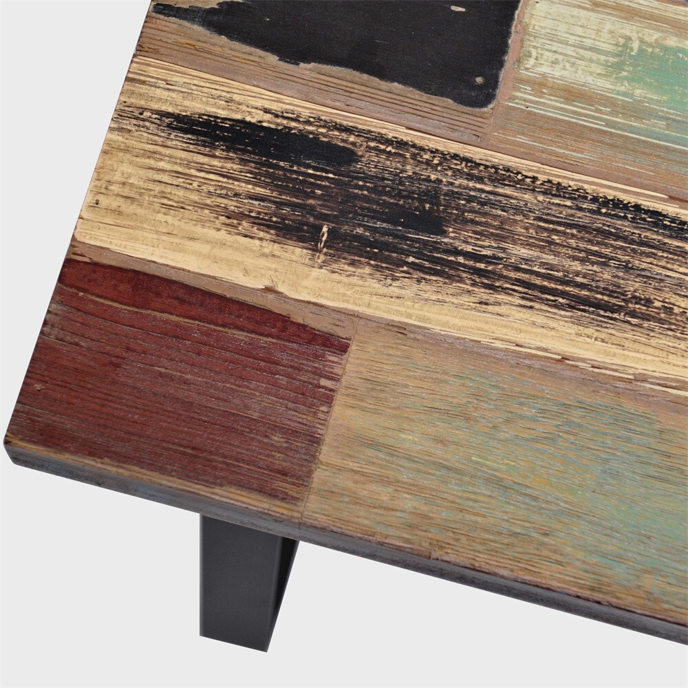 Greenage Side Table Reclaimed Wood Small Accent Coffee End Table Rectangular