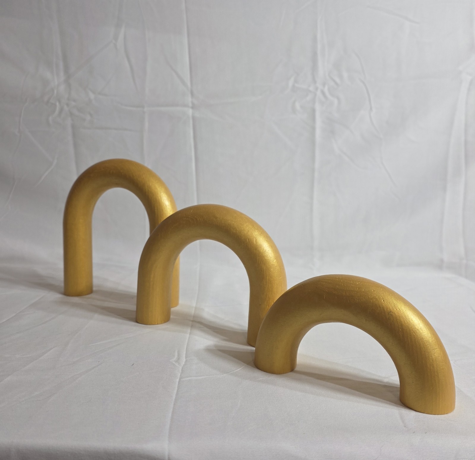 3 Pieces Wood Arch Decor, Wooden Coffee Table Accents,Boho Decor for Living Room