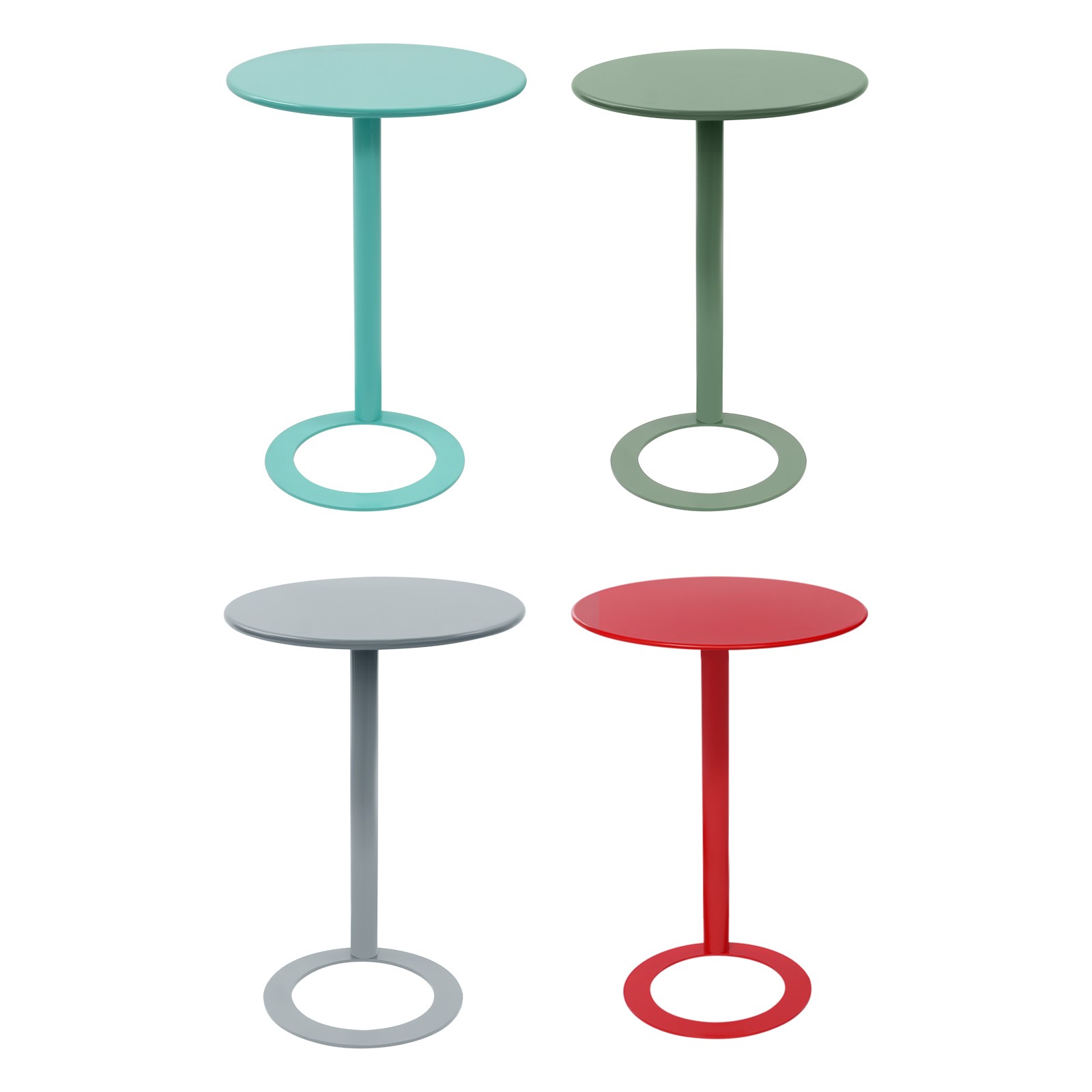 C-Shaped Round Side Table, C-Shaped Coffee Table, C-Shaped Side Table With O-Sha