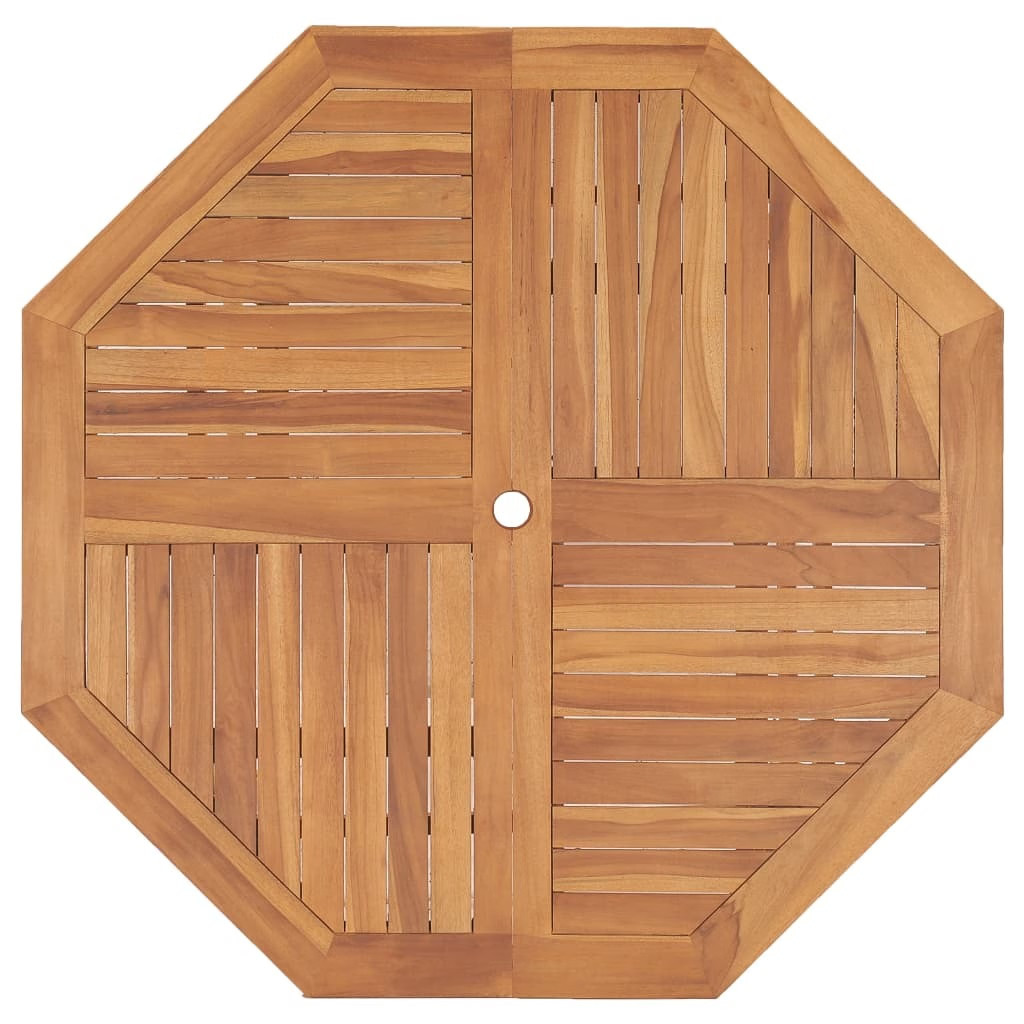 Dining Table Natural teak Solid teak wood 47.2 x 47.2 x 29.5 in