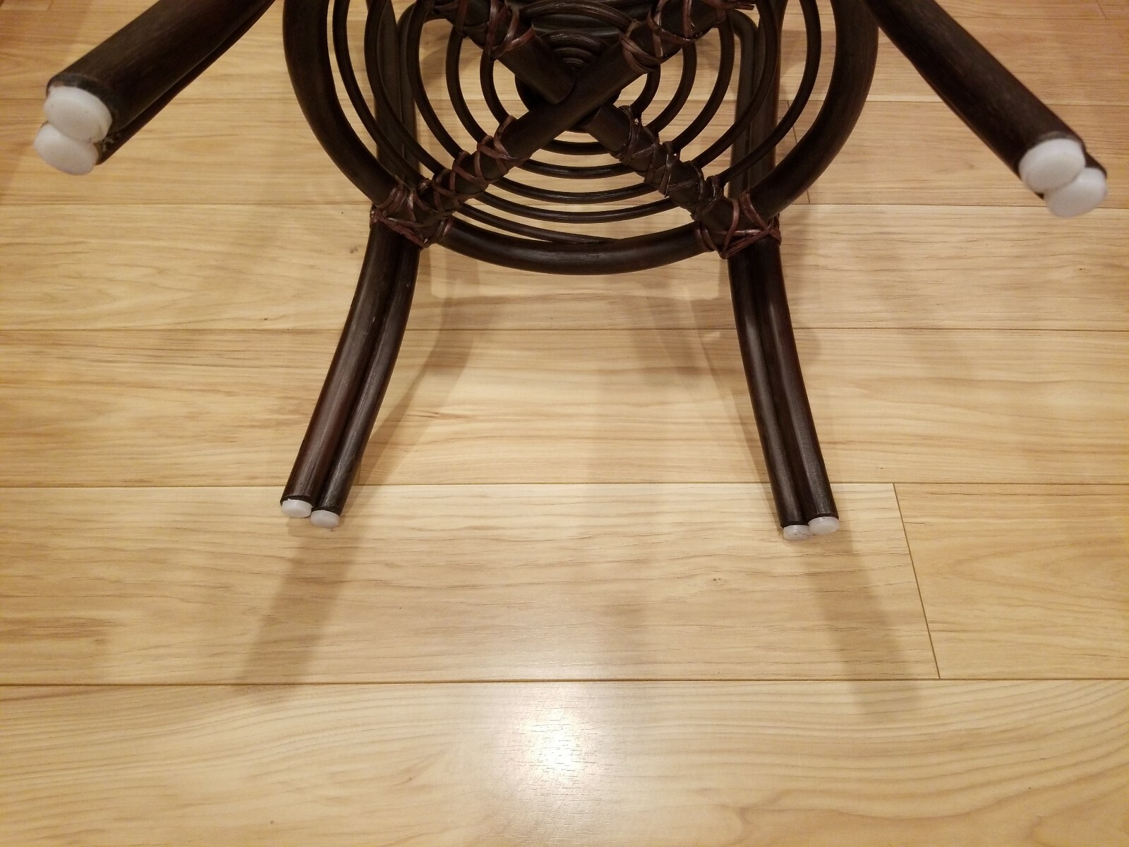 Rattan Natural Wicker Handmade Round Coffee Table With Glass Top 25’hgh 21’round
