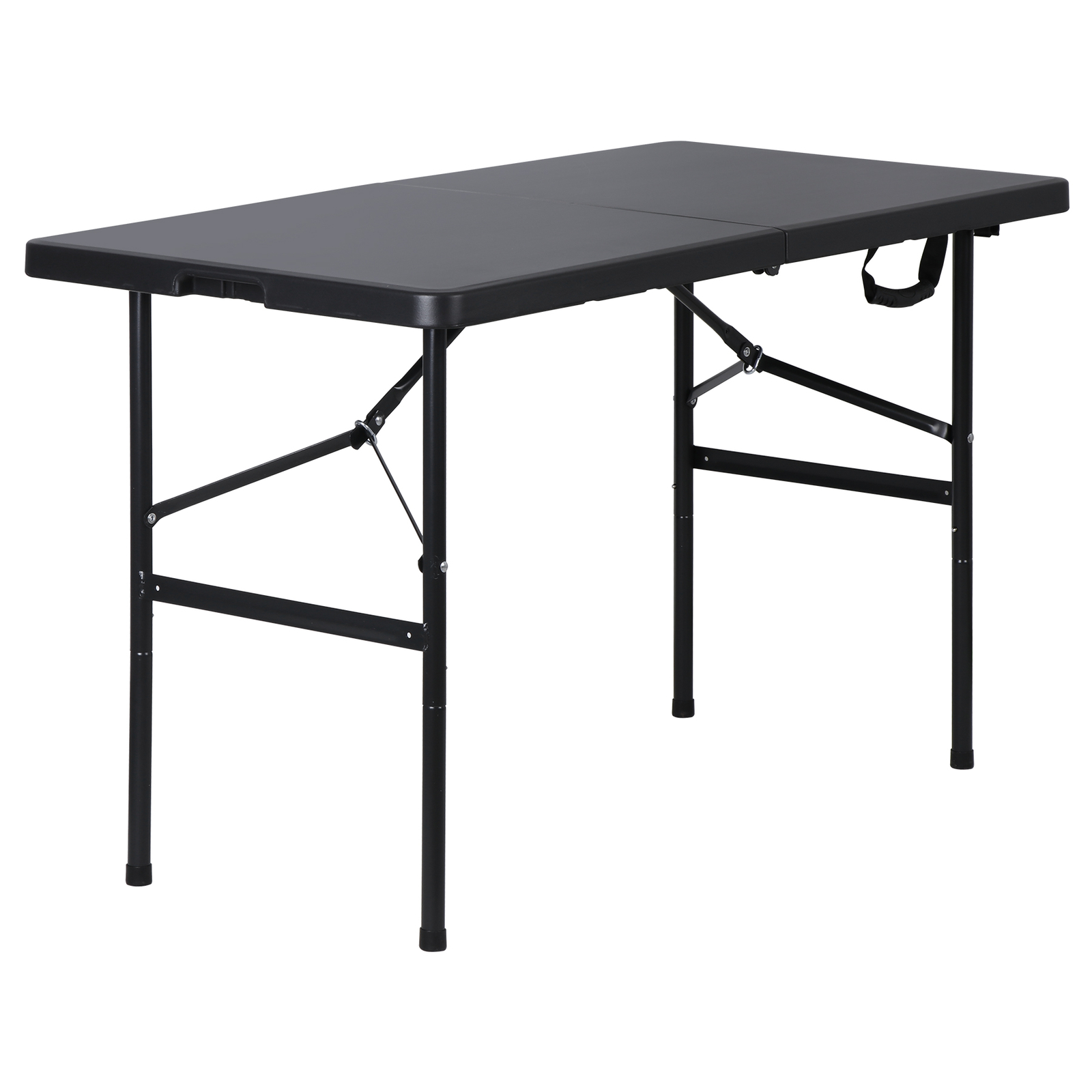 4FT Plastic Folding Table for Indoor Outdoor Parties Picnic Camping White/Black