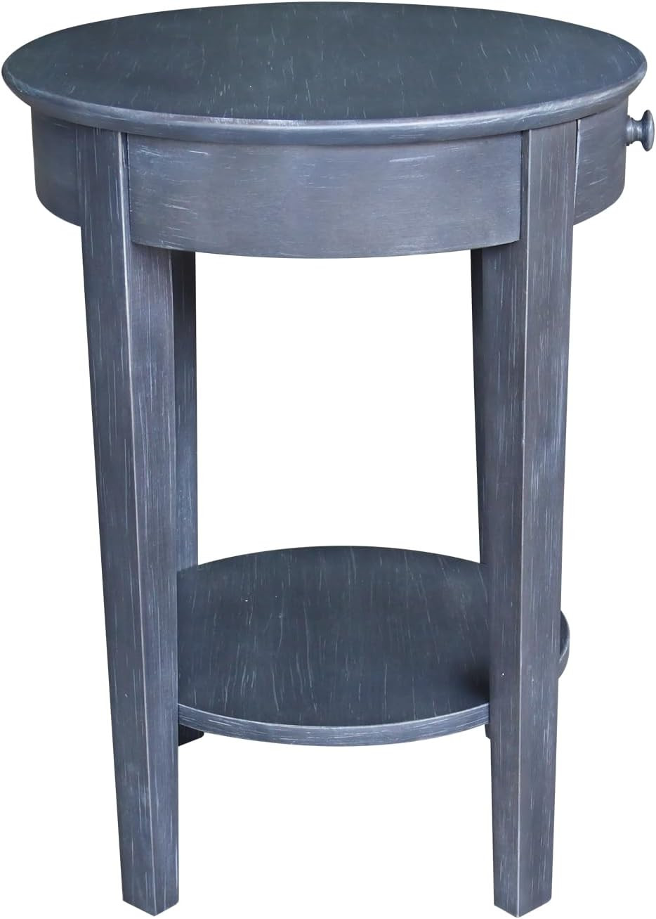 Heather Grey Accent Table with Drawer – Stylish & Sturdy for Any Room
