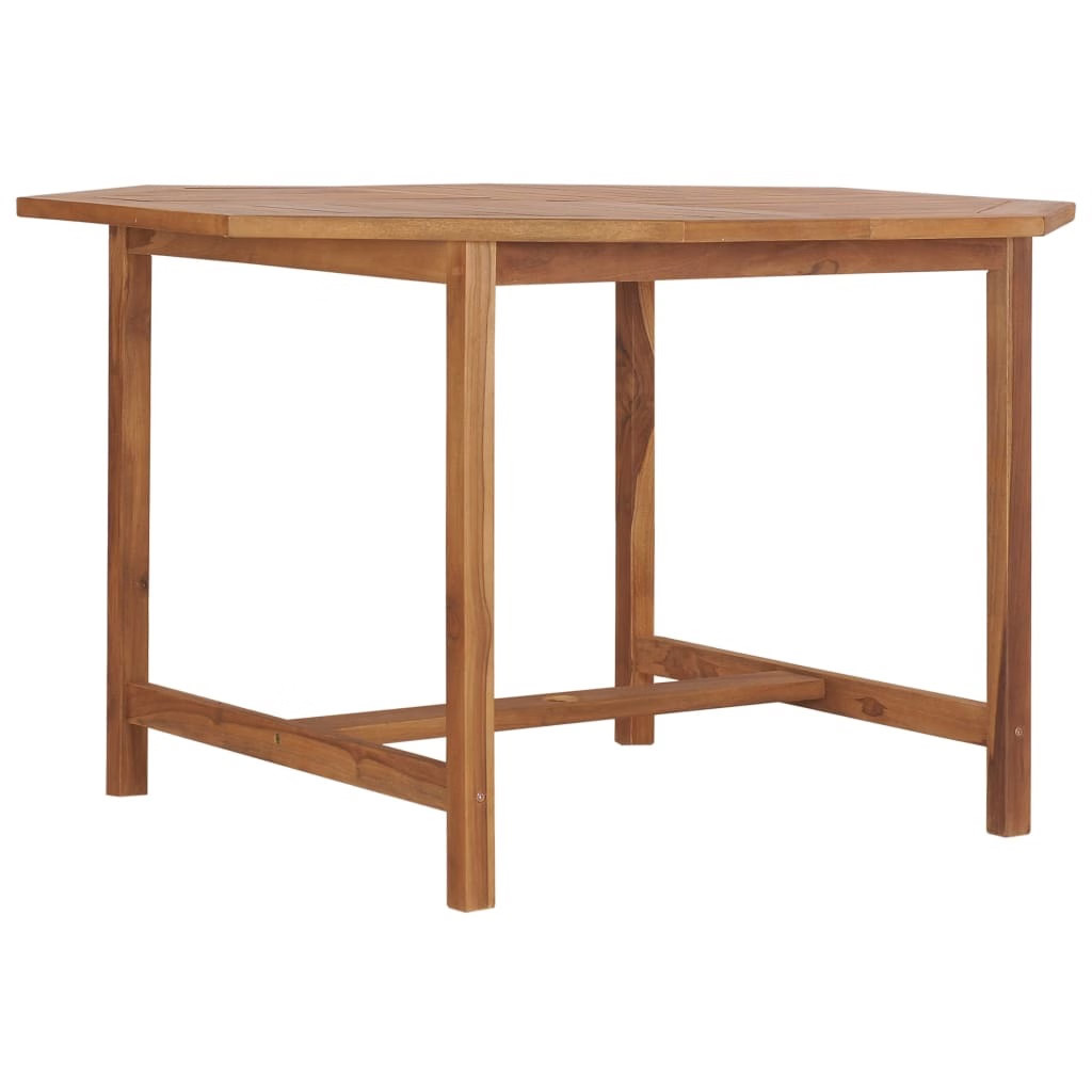 Dining Table Natural teak Solid teak wood 47.2 x 47.2 x 29.5 in