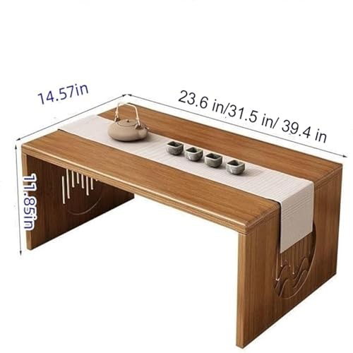 Portable Low Coffee Table 31.5×15 in Japanese Floor Table Space 31.5×14.9 in