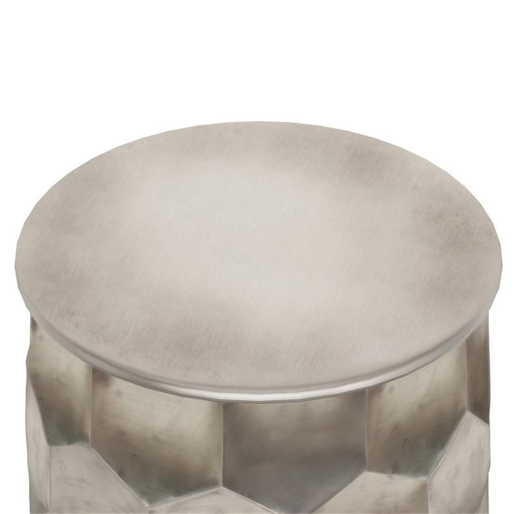 Simpli Home Whitney Industrial 17 ” Metal Storage Accent Side Table in Antiqu…