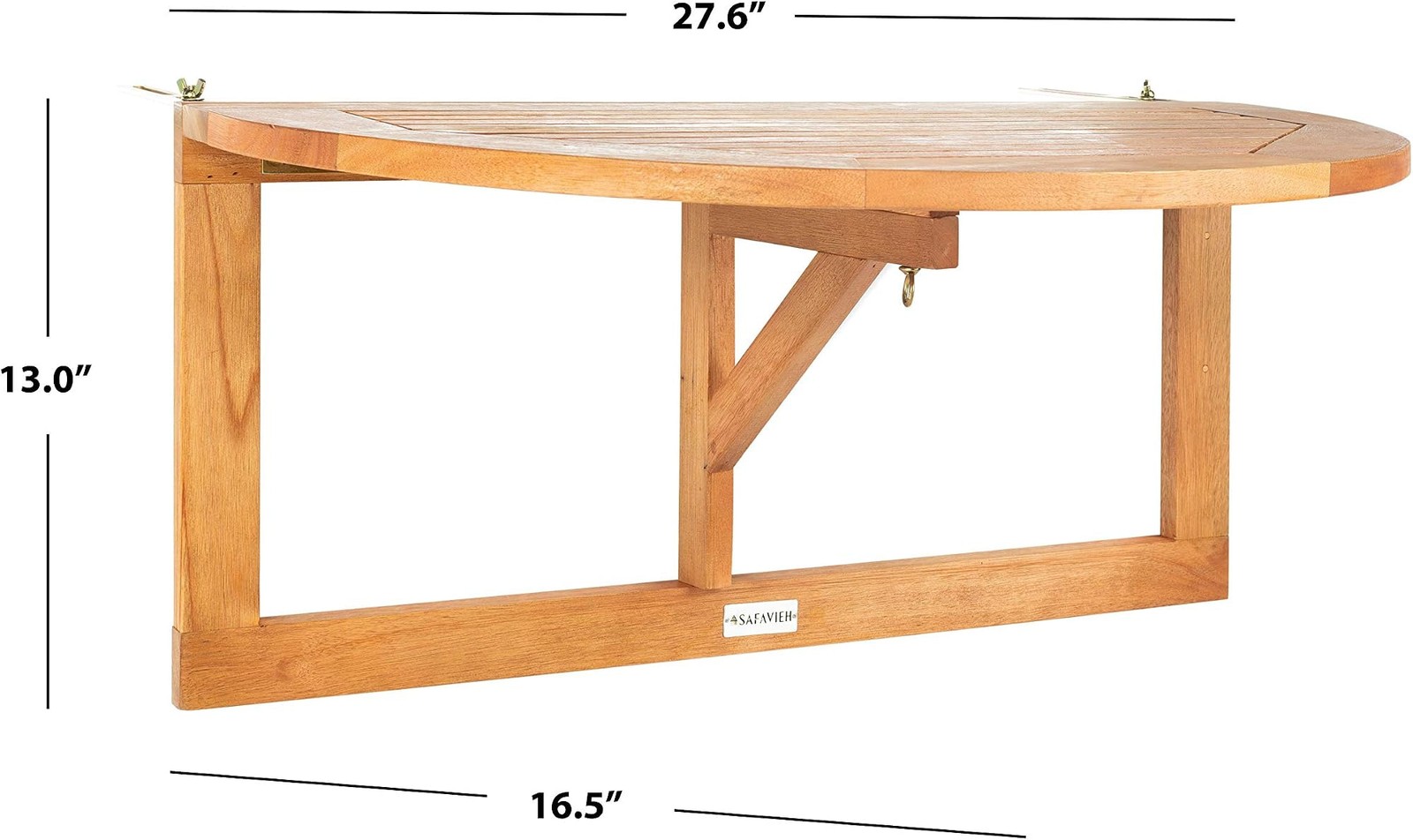 Safavieh PAT7045A Outdoor Collection Owens Natural teak wood Balcony Hanging …