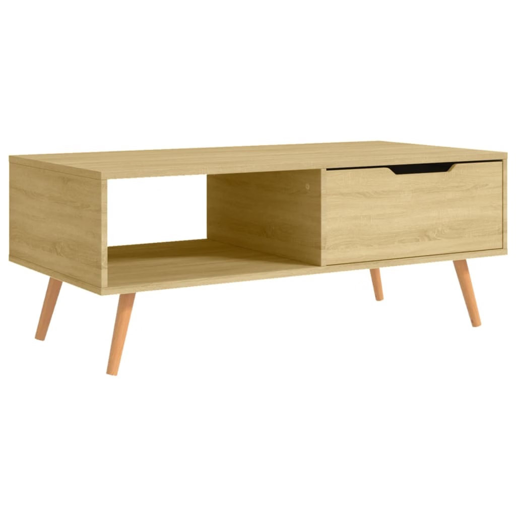 Coffee Table Sonoma Oak Engineered Wood, MDF 39.4 x 19.5 x 16.9 in