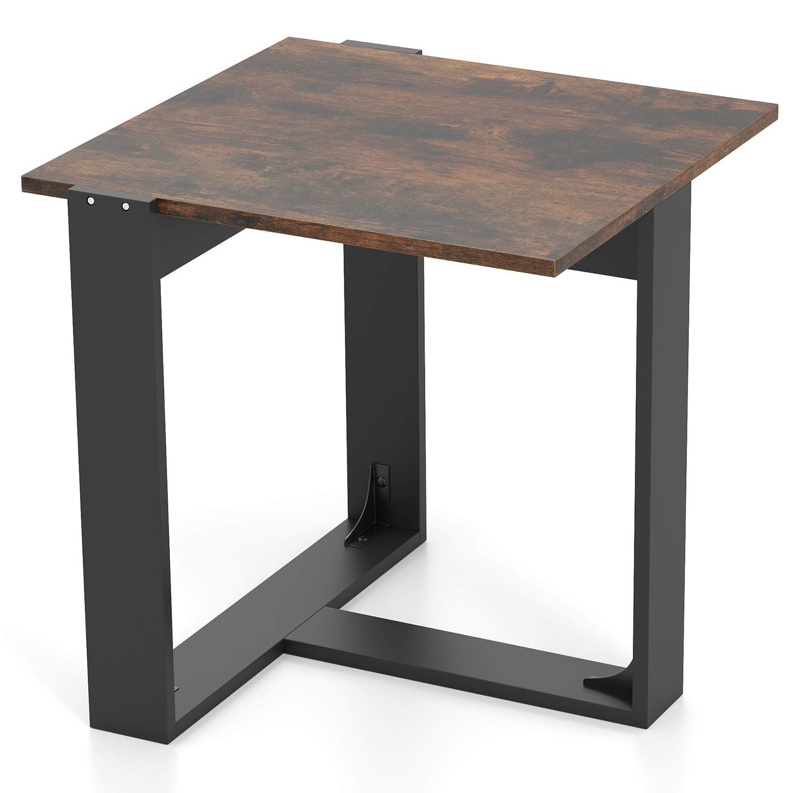 End Table, Industrial Sofa Side Table with Metal Frame for Small Space,Bedroom