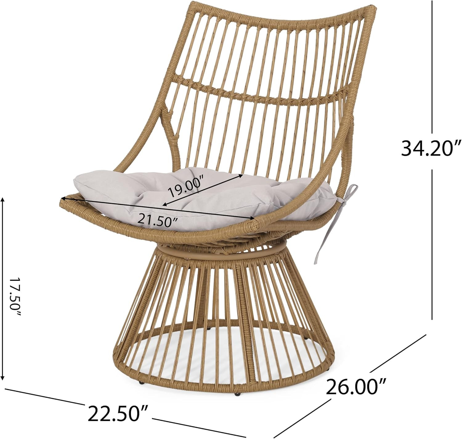 Caryl Light Brown and Beige End Table – Stylish Accent for Any Room