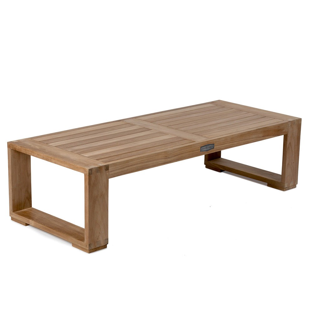 Ash & Ember Sierra Grade A Teak Coffee Table, 16″ Tall Outdoor Accent Table