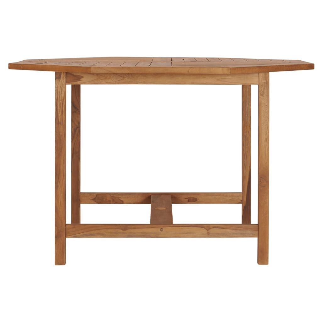 Dining Table Natural teak Solid teak wood 47.2 x 47.2 x 29.5 in
