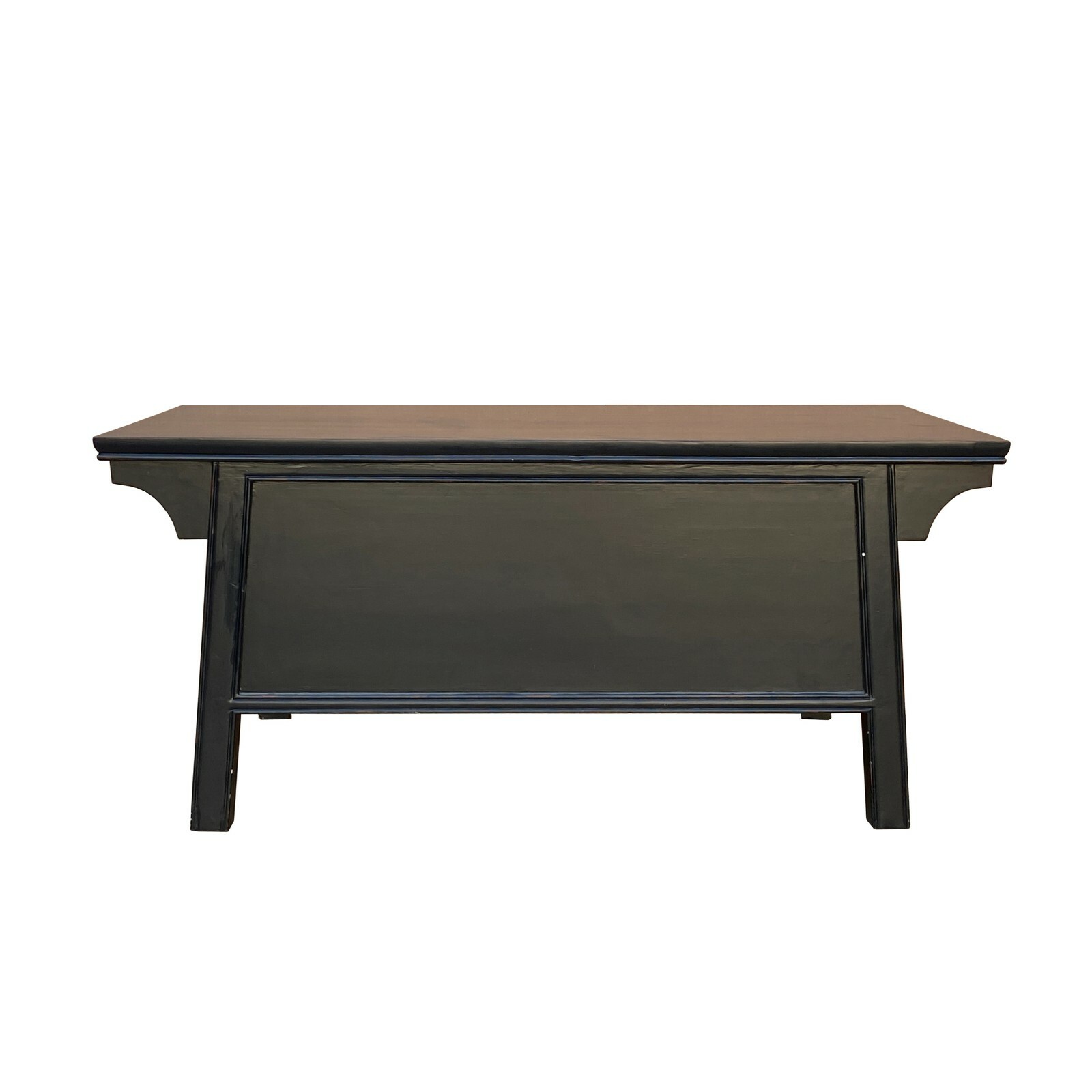 Oriental Rectangular Black Lacquer 3 Drawers Coffee Table cs6989