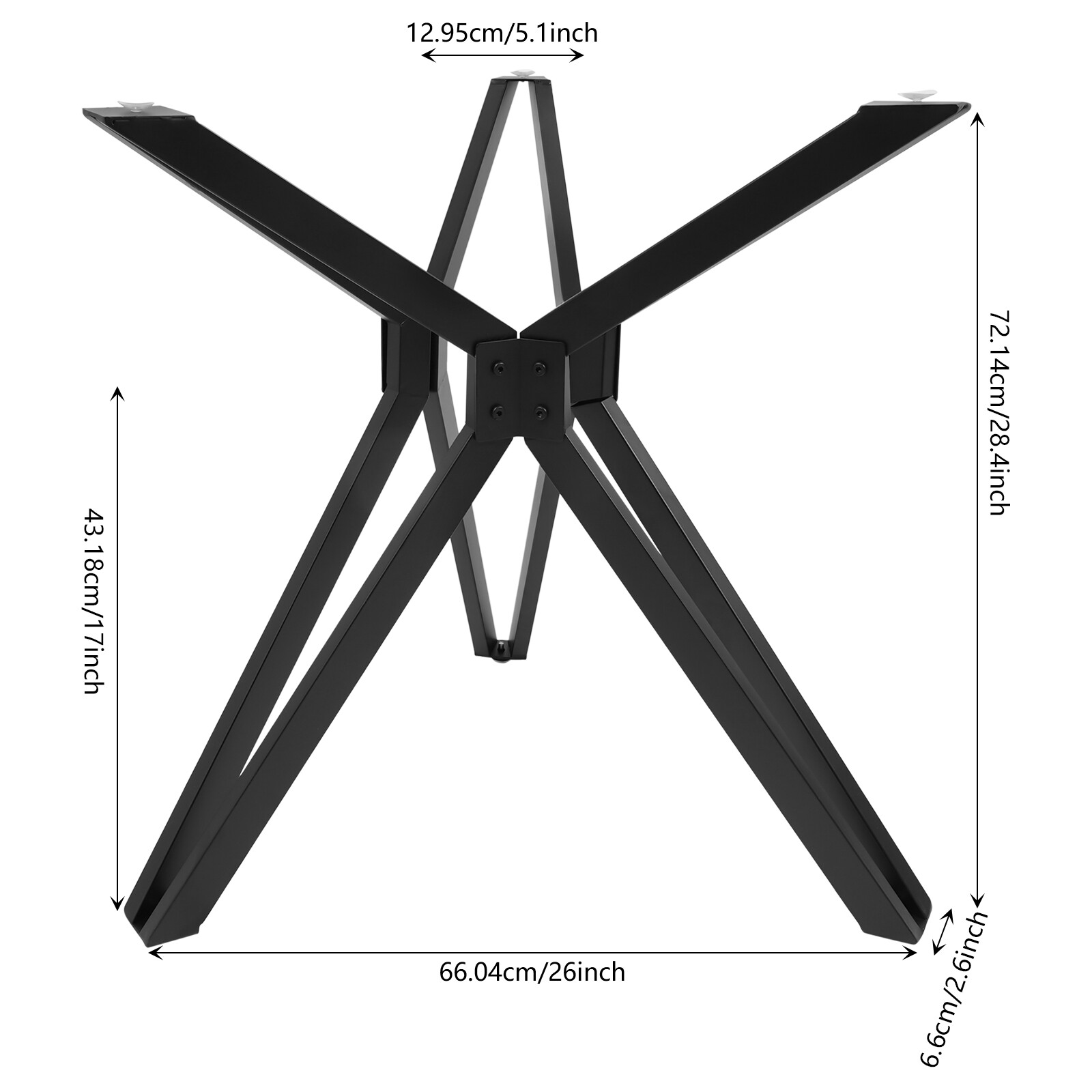 Modern Table Base Pedestal Dinning Table Legs with Suction Cups Free Standing US