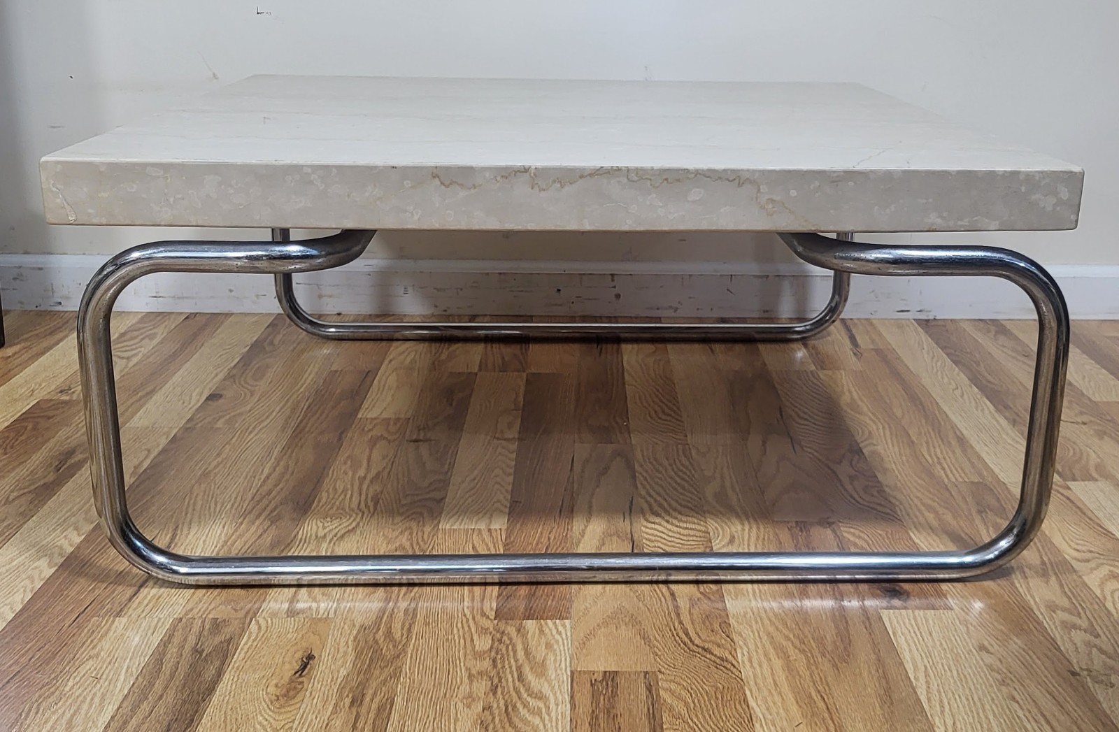 PAIR Vintage M McCARTHY Mid-Century MODERN Chrome & Marble CASSINA COFFEE TABLES