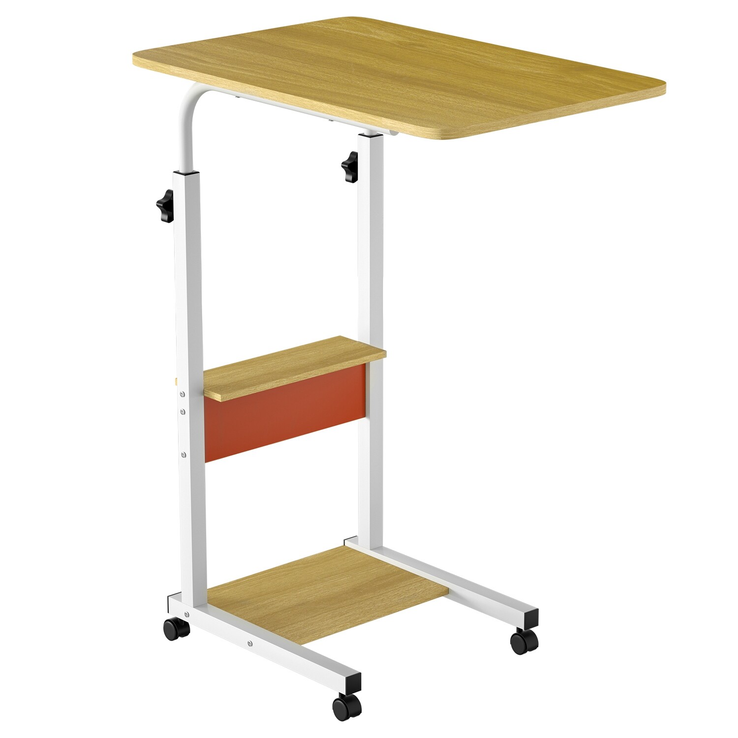 C Shaped Small Narrow End Side Chair Side Slim Table Snack Desk Bed Sofa Table