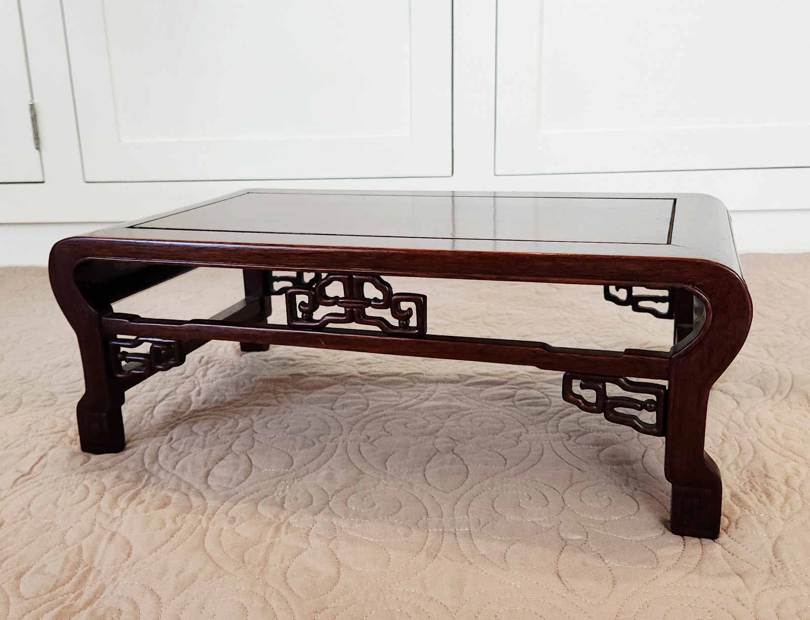 MCM Asian ROSEWOOD Rectangular Table Shrine Alter Bonsai Chestnut Brown 16.75″