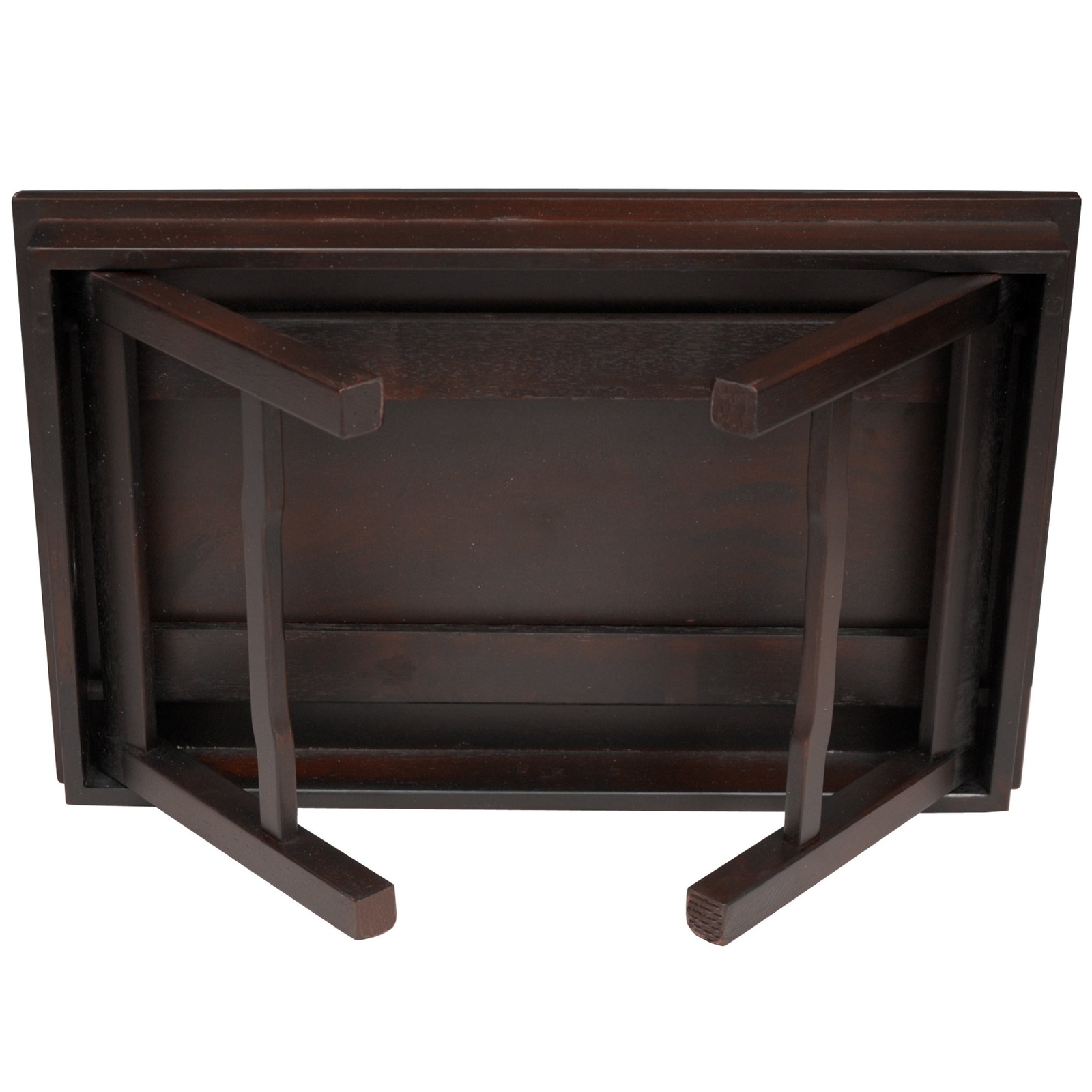 Red Lantern Korean Tea Table, Dark Rosewood