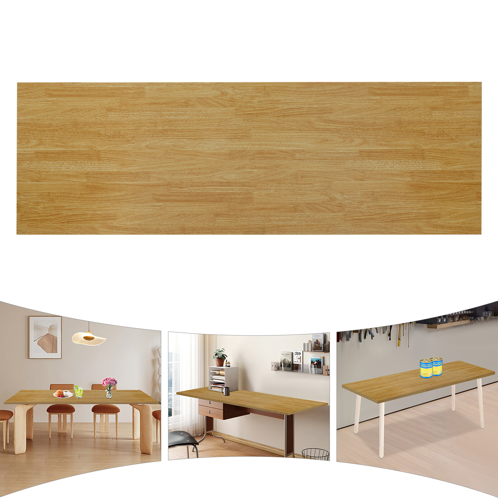 70in Tabletop Rectangular Countertop Plywood Countertop Wood Color for kitchens