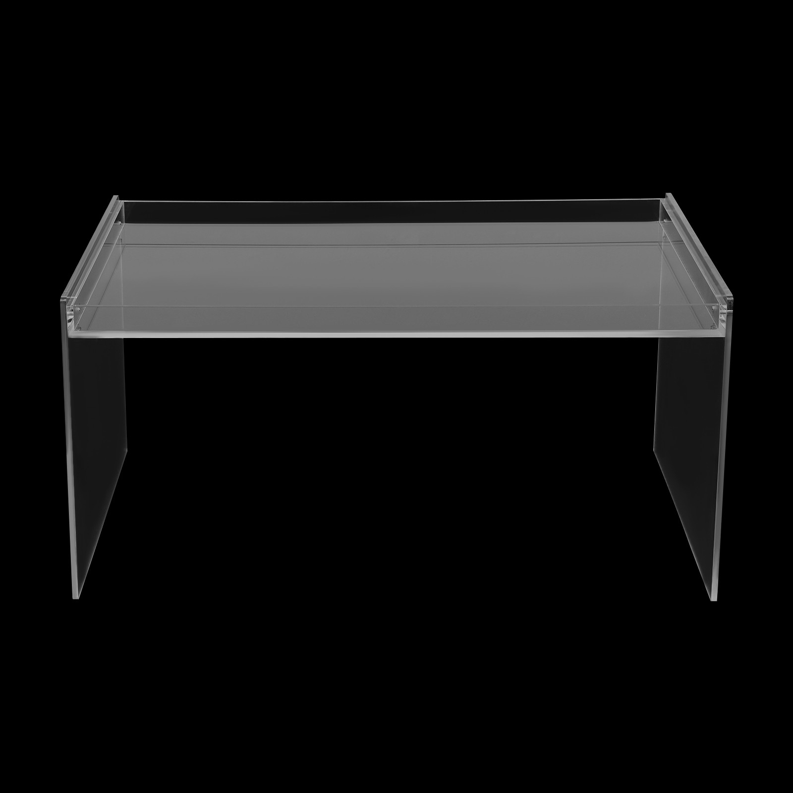 31.5*19.7*15.7in Modern Clear Acrylic Rectangle Coffee Table for Living Room