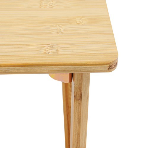 Free Standing Imitation Rattan Coffee Table Rectangular Foldable Bamboo Table