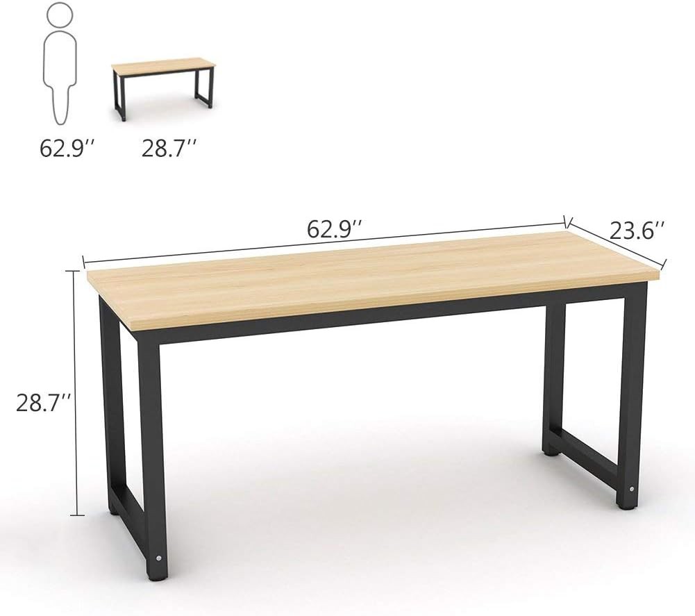 63″ Computer Desk Large Office Desk Computer Table Study Writing Desk for Office