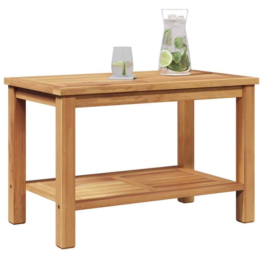 | Coffee Table | Brown 27.56 x 15.75 x 17.72 in Solid Teak Wood