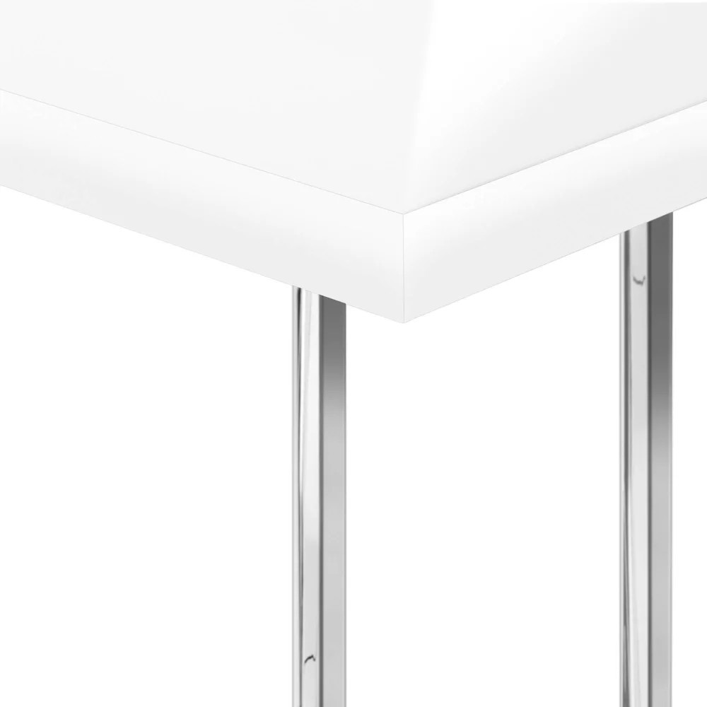 C Table Thick Panel Top Accent Table White – EveryRoom: Glossy Finish,