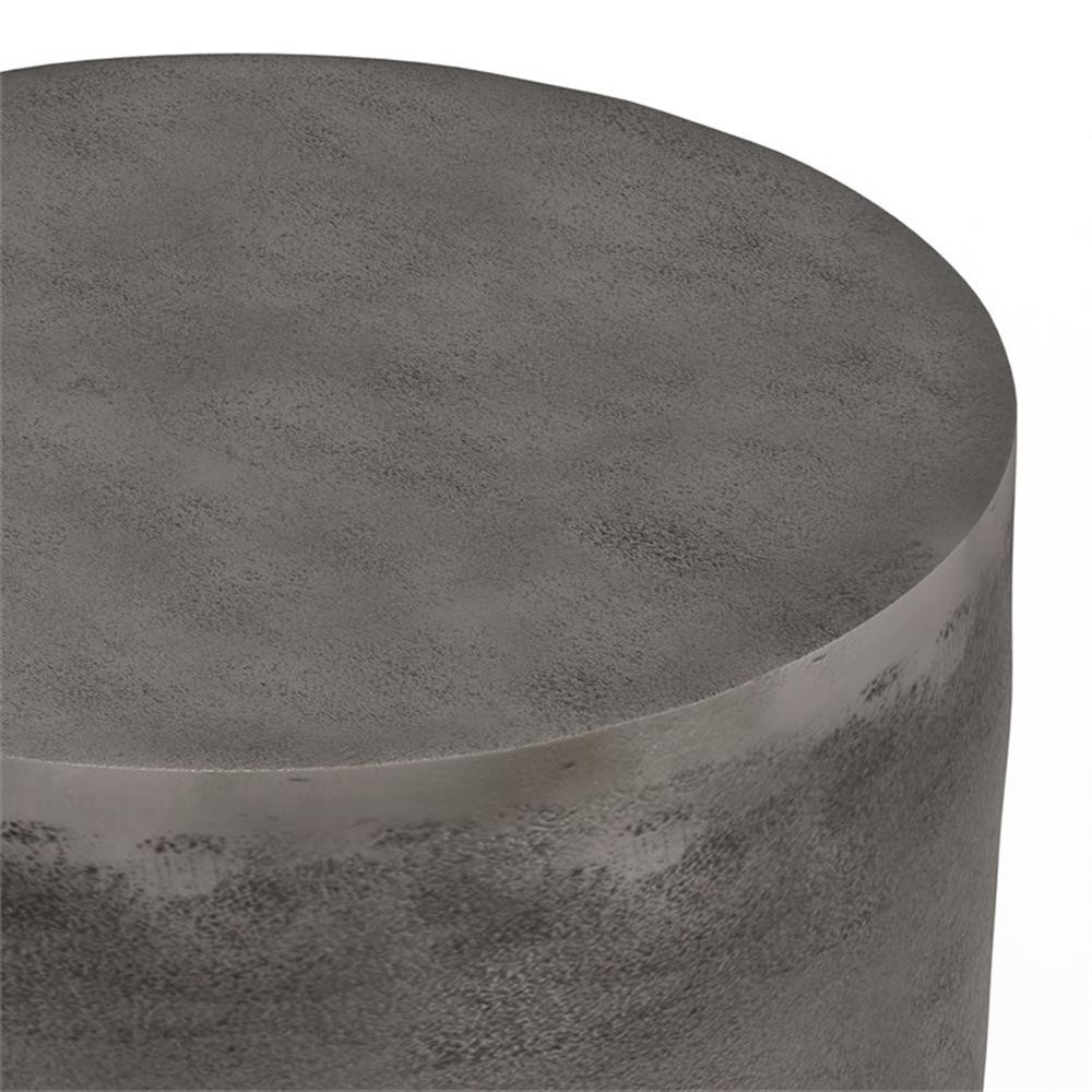 Morris Contemporary 17 inch Wide Metal Accent Table in Antique Silver