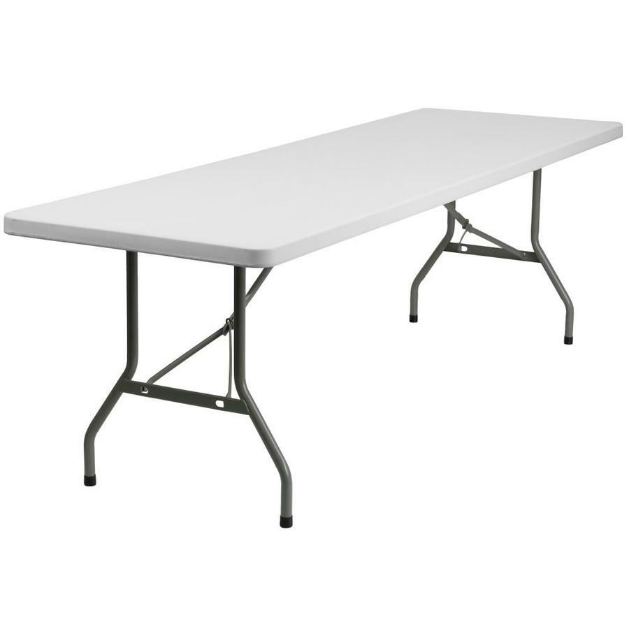 Bi-Folding Portable Plastic Indoor/Outdoor Tables with Handle (4ft, 6ft, 8ft)
