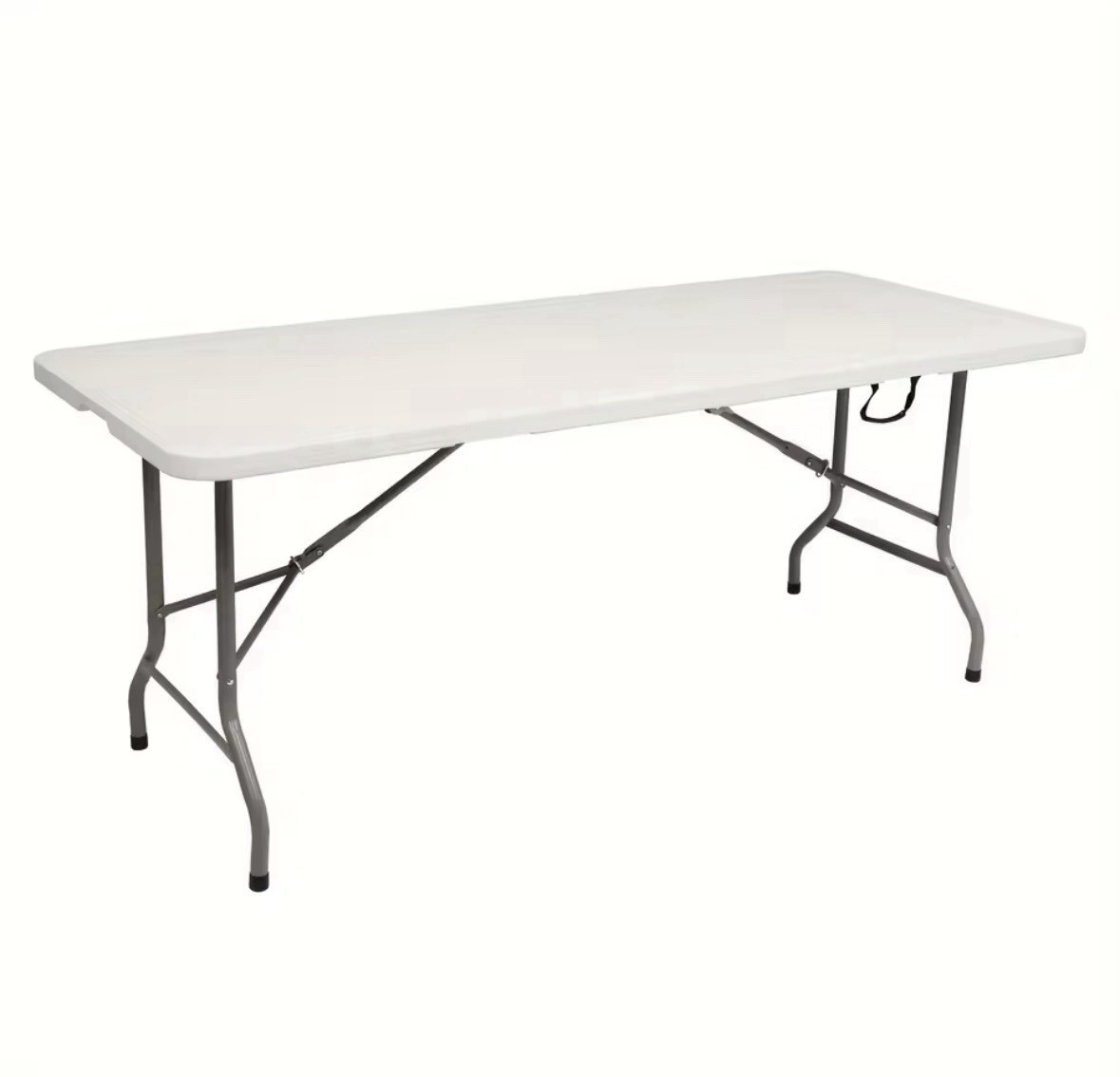 6FT Portable Folding Table – Fold-in-Half Picnic Table w/Handle, On-the-Go