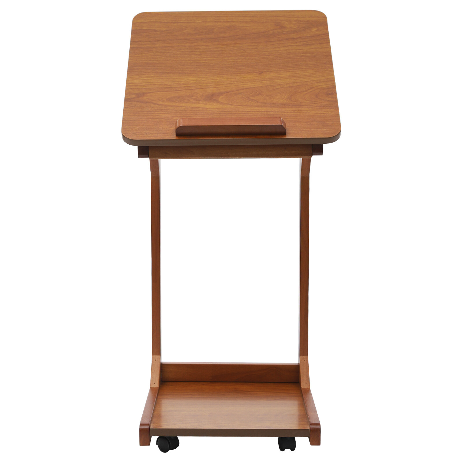 C-shaped Table Couch Table Sofa Bed Side Table W/ Wheels 40*40*63cm 0-40° Angle