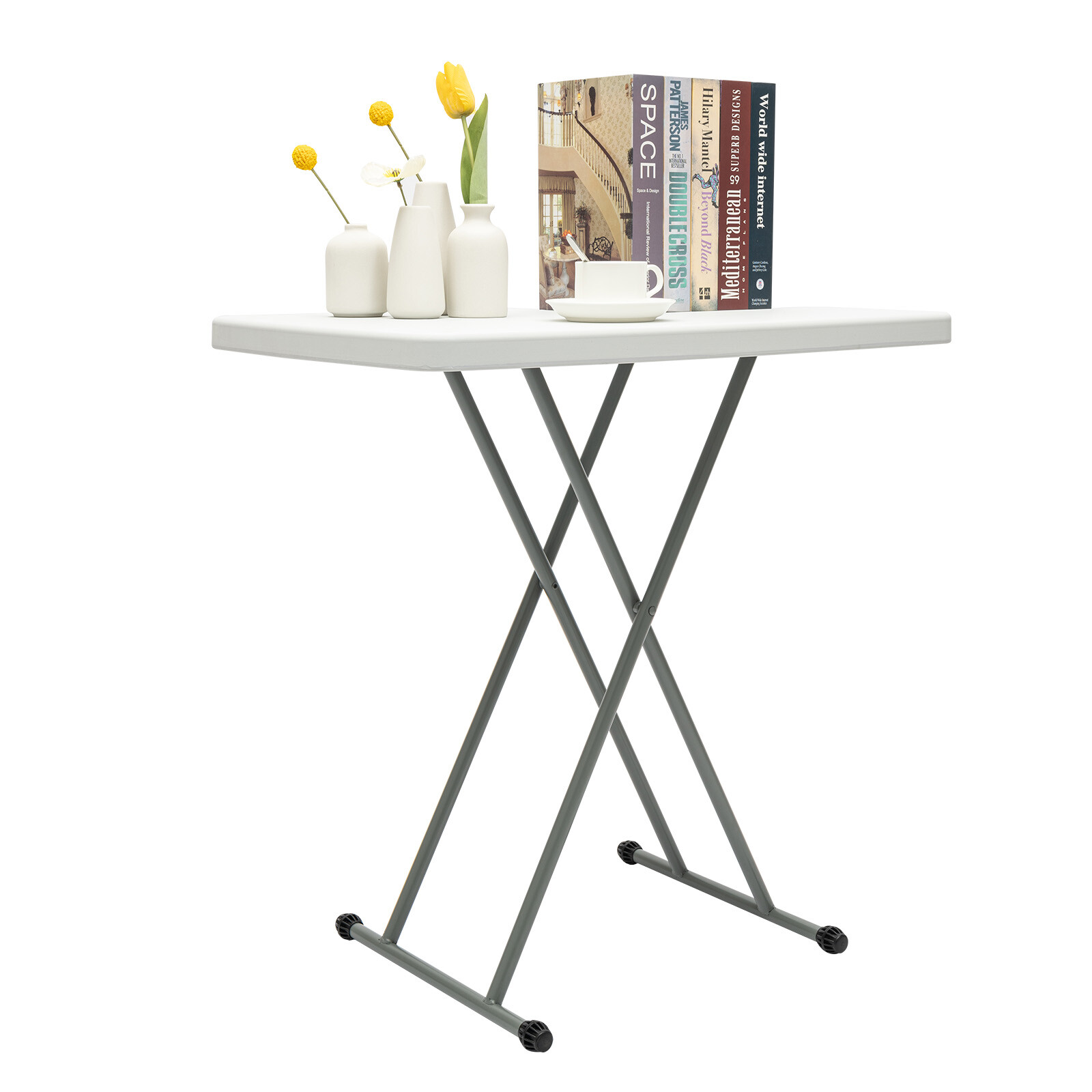 Portable Indoor Outdoor Folding Table Picnic Adjustable Height Camping Table