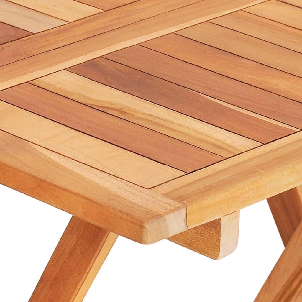 3 Piece Folding Bistro Set Solid Teak Wood
