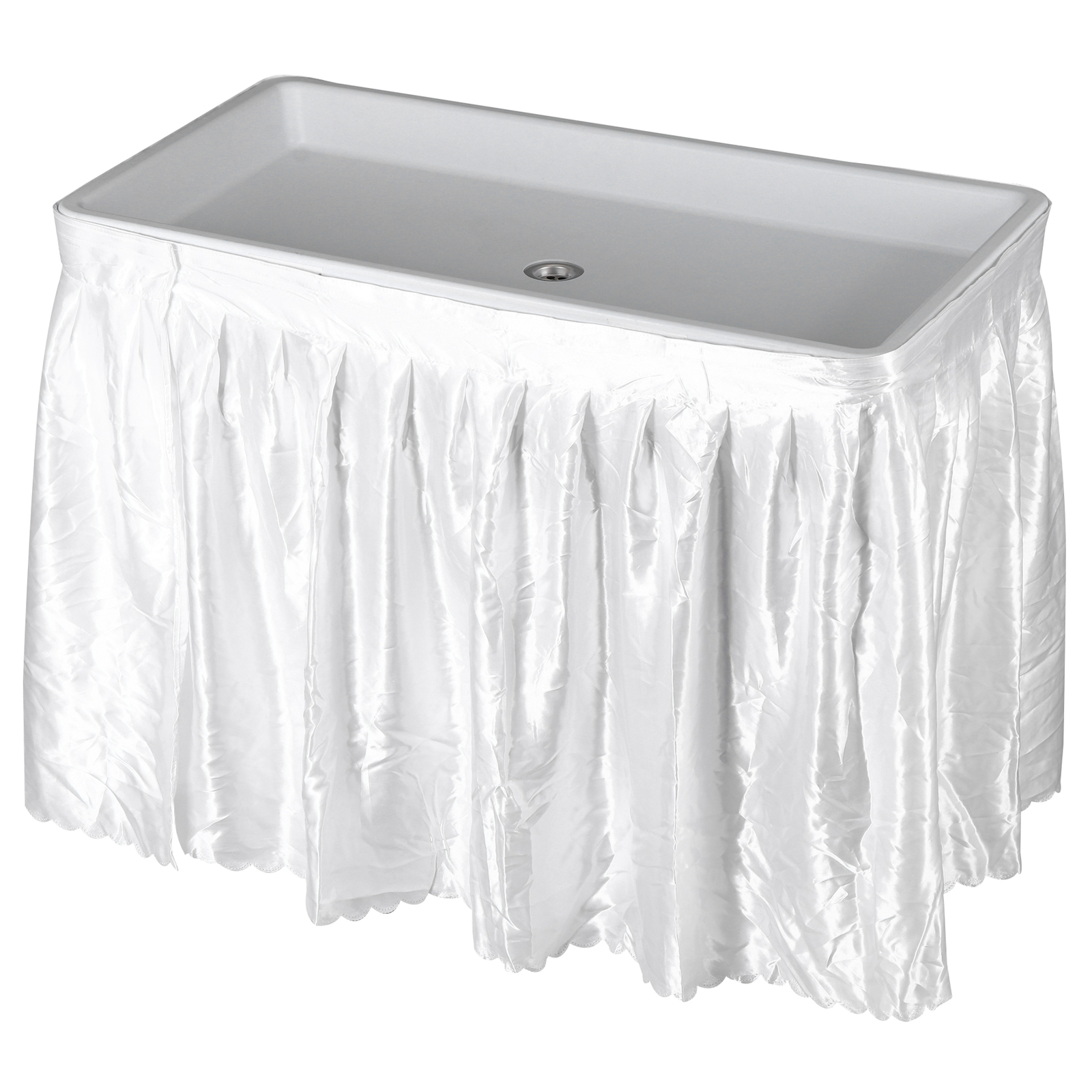 Ice Cooler Table Foldable Outdoor Party Camping Table with Detachable Skirt