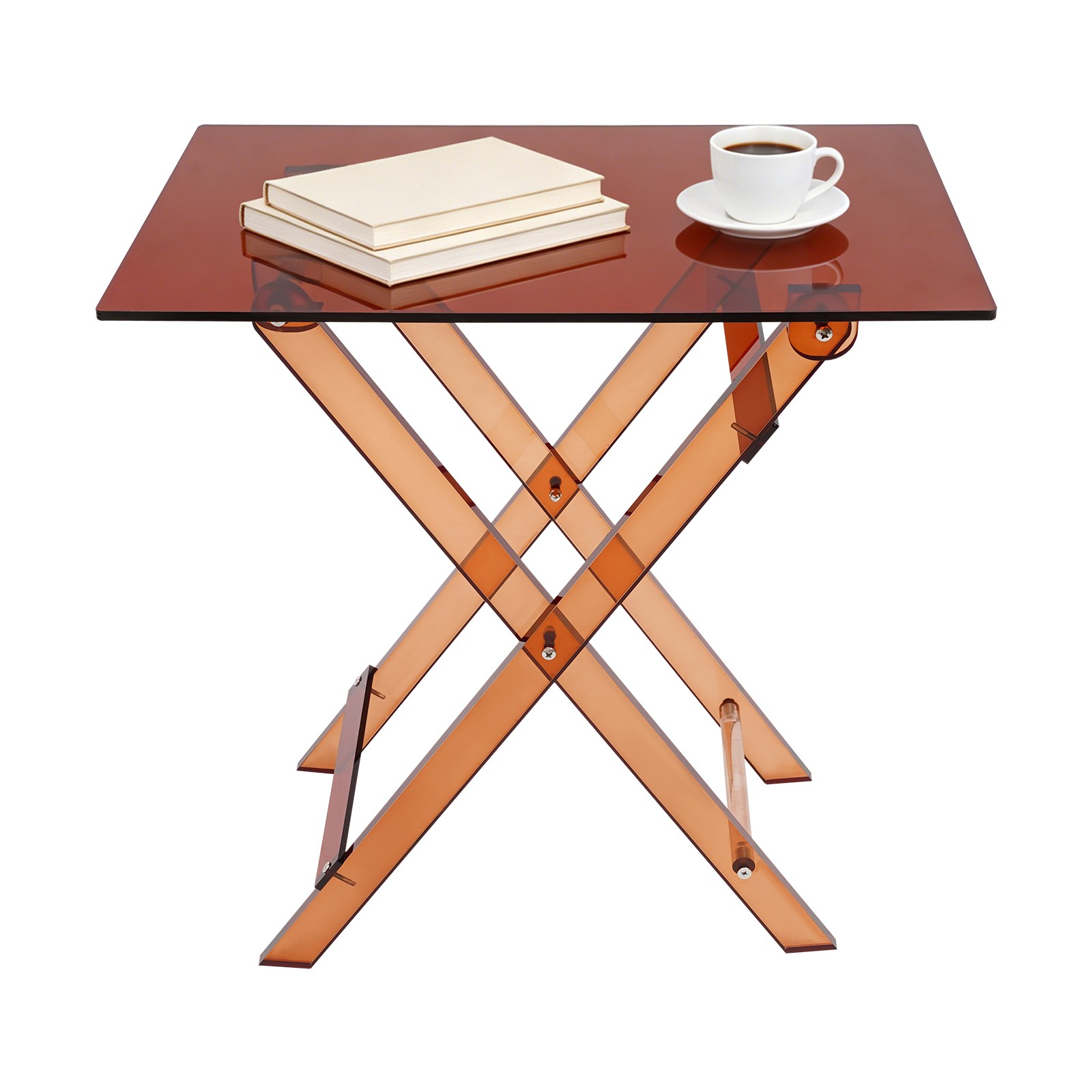Acrylic Folding Table Foldable Dining Table Cafe Yard Sofa Side Coffe Table Desk