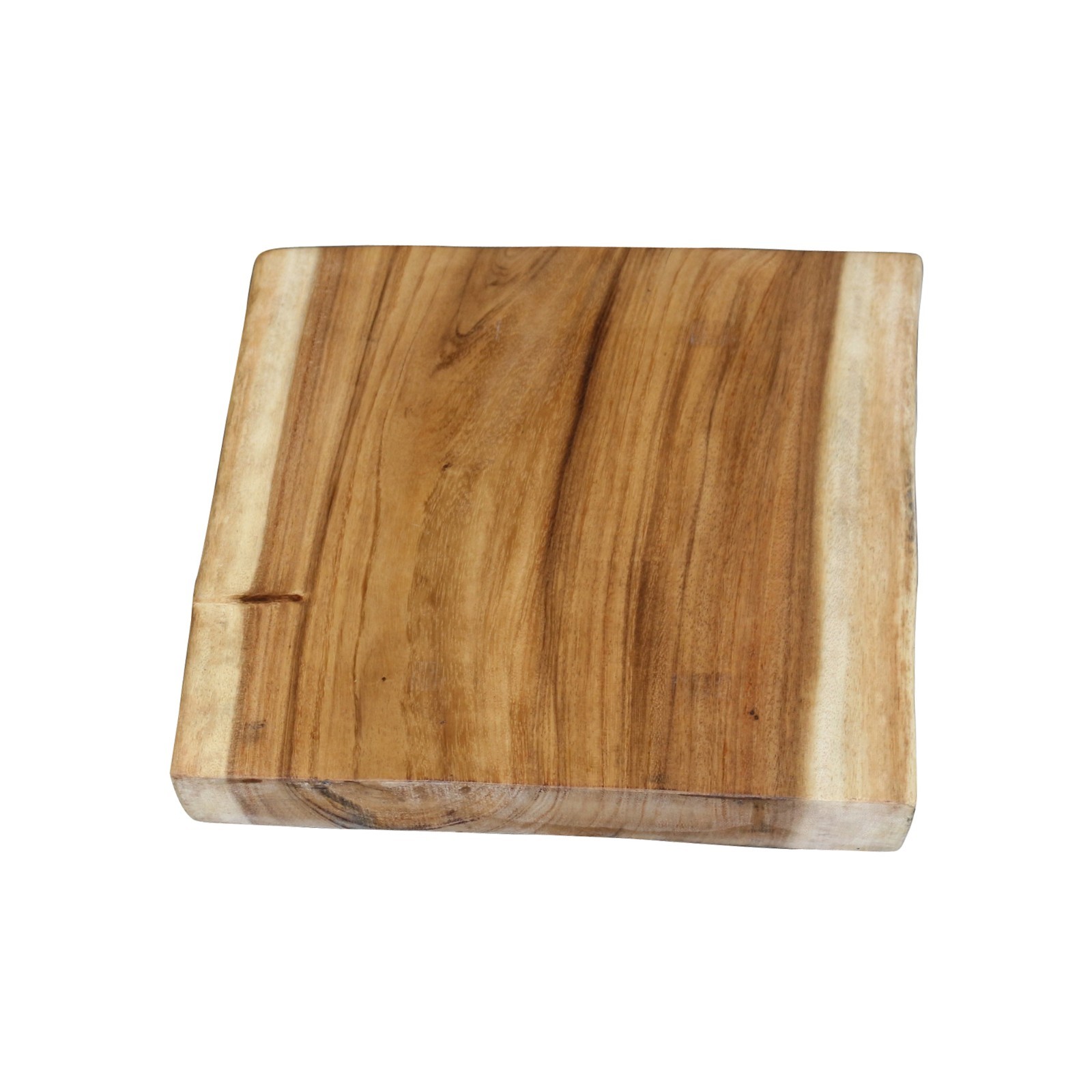 Rustic Natural Square Teak Wood Slab Table Top DIY for Side End Table Home Decor