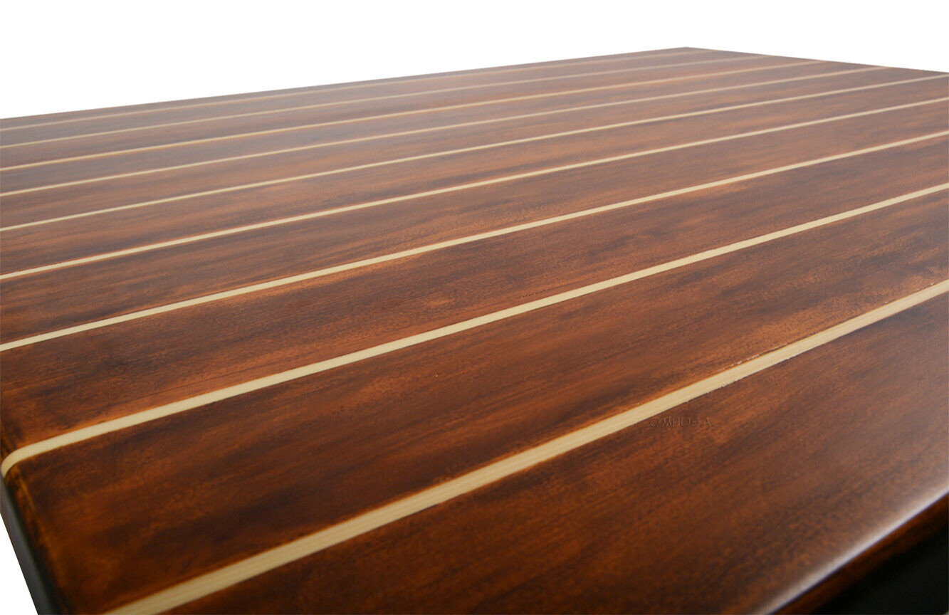 Nautical Dining & Kitchen Table 40″ Cedar Wood Chris Craft Deck Style Furniture